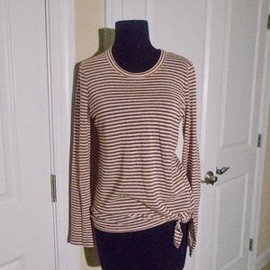 MADEWELL Soundcheck Stripe Side Tie L/S Tee